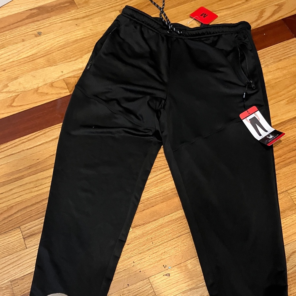 Men's Black Joggers with Zipper Pockets